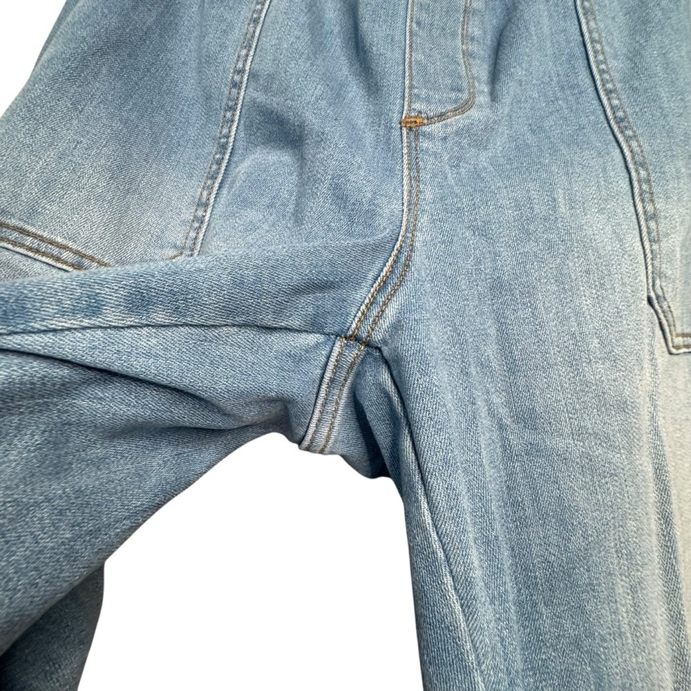 Driftwood Womens Jeans Ruby 1X L27 Pull On Relaxed Indigo Floral Embroidered C29 - Picture 5 of 12